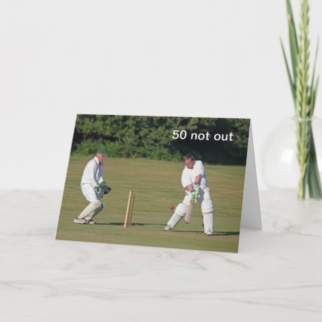 Cricket-Geburtstagkarte Karte (Vorderseite)