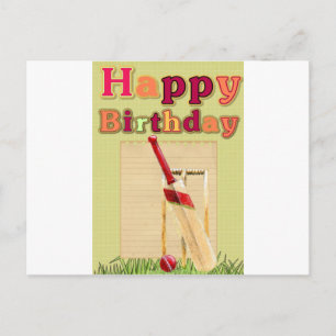 Cricket-Geburtstagkarte Postkarte