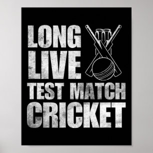 Cricket-Geschenke Test Cricket Cricketer Indien En Poster