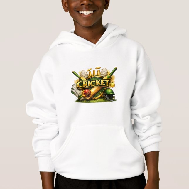 Cricket Gold Emblem Sport Inspired Kids Pullover H (Devant)