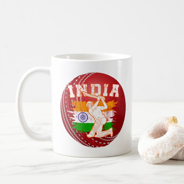 Cricket India Player Kaffeetasse (Mit Donut)