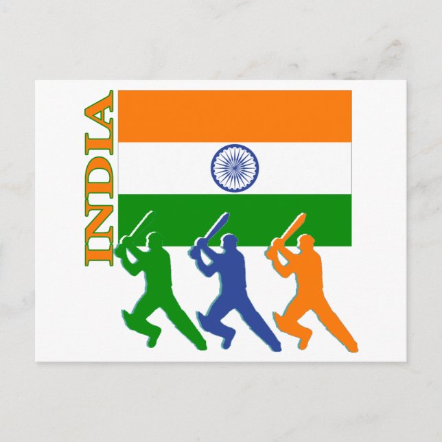 Cricket India Postkarte (Vorderseite)