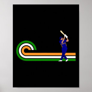 Cricket Indien für Cricketspieler und indische Cr Poster