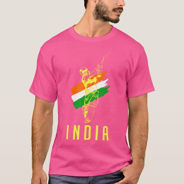 Cricket Indien T-Shirt (Vorderseite)