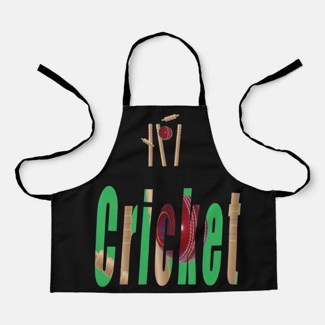 Cricket ist das Wort, Kinder drucken Schürze (Vorderseite)