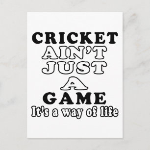 Cricket ist nicht nur ein Spiel, sondern eine Lebe Postkarte