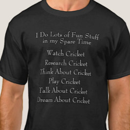 Cricket Lover Player Fan, Was ich in der Freizeit T-Shirt