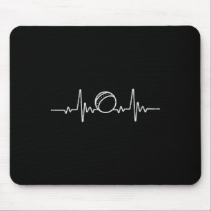 Cricket Lustiges Herzklopfen für Cricket-Spieler L Mousepad