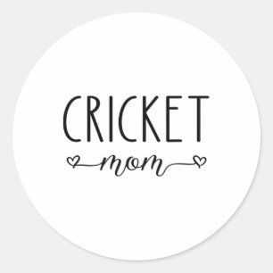 Cricket-Mama Runder Aufkleber