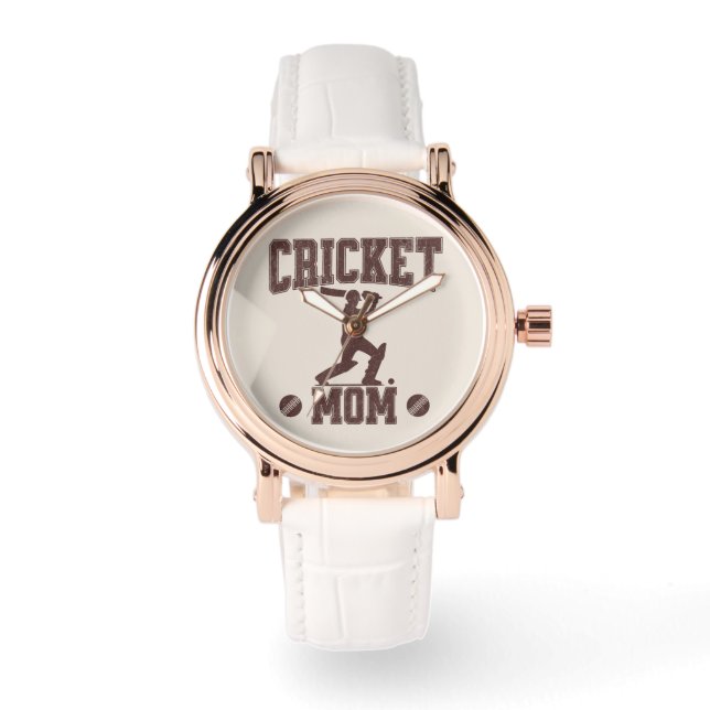 Cricket Mama Sportenthusiasten Cricket Lover Mothe Armbanduhr (Vorderseite)
