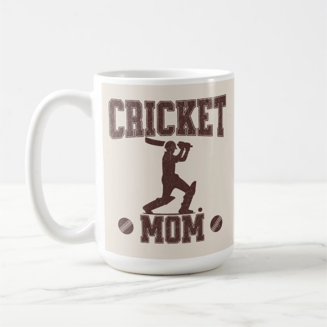 Cricket Mama Sportenthusiasten Cricket Lover Mothe Kaffeetasse (Links)