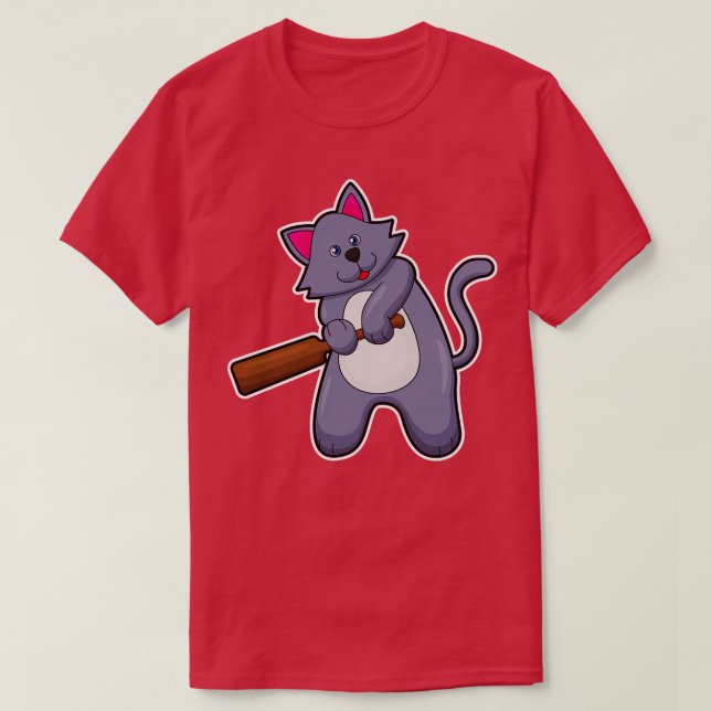 Cricket mit Cricket-Fledermaus T-Shirt (Design vorne)