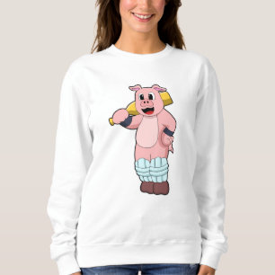 Cricket mit Cricket-Schläger Sweatshirt