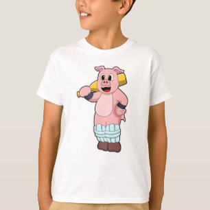 Cricket mit Cricket-Schläger T-Shirt