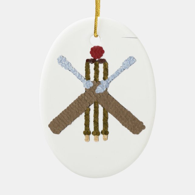 Cricket Oval Tree Ornament (Vorne)