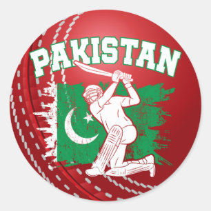 Cricket Pakistan, Pakistan Cricket Geschenke Runder Aufkleber