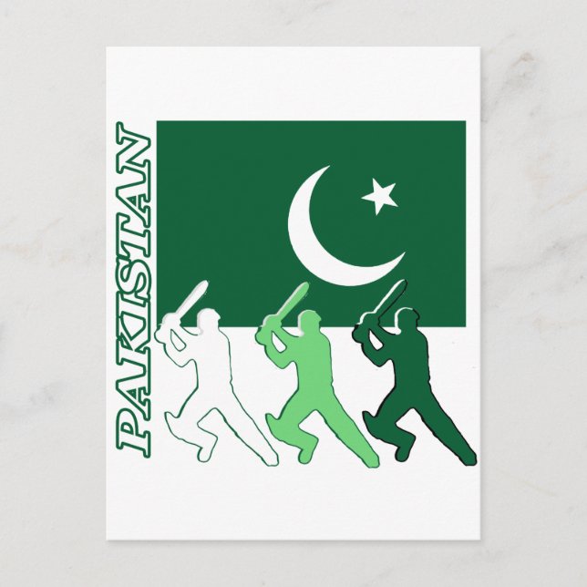 Cricket Pakistan Postkarte (Vorderseite)