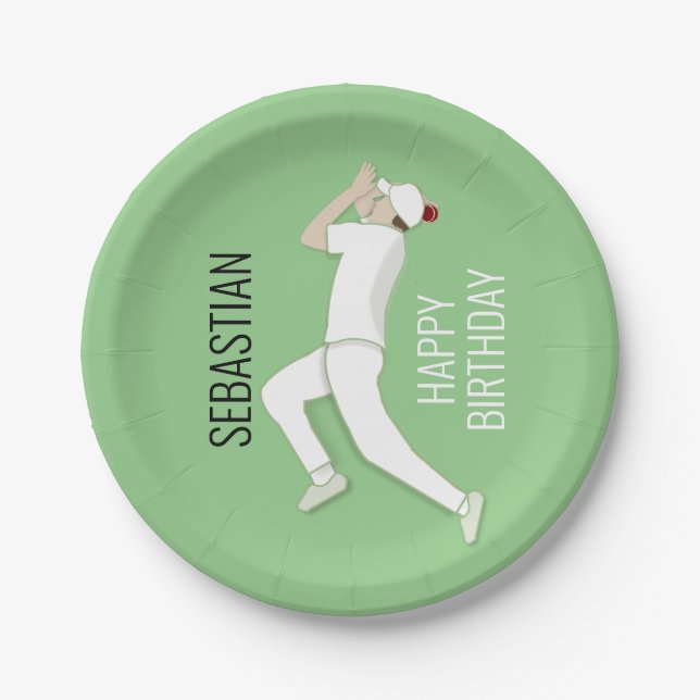 Cricket Pappteller (Vorderseite)