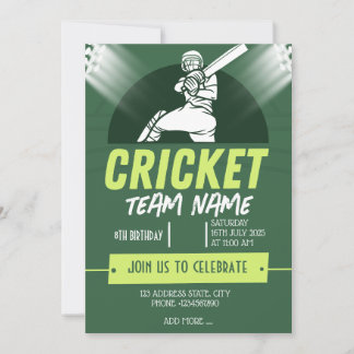 Cricket-Party-Einladungskarte Einladung
