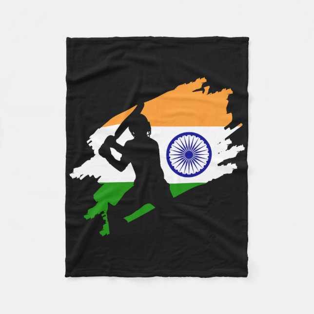 Cricket Patriotic India Sports Jersey Gift Women G Fleecedecke (Vorderseite)