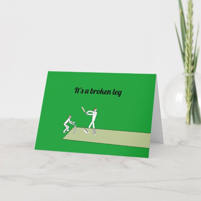 Cricket-Phrase ist eine gebrochene Beinkarte Karte (Vorderseite)