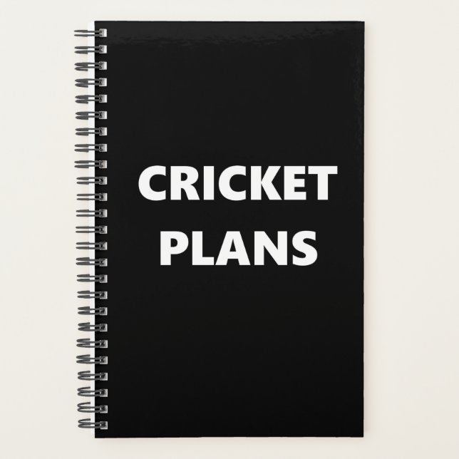 Cricket Planer Sportthema Cricket Pläne (Vorderseite)