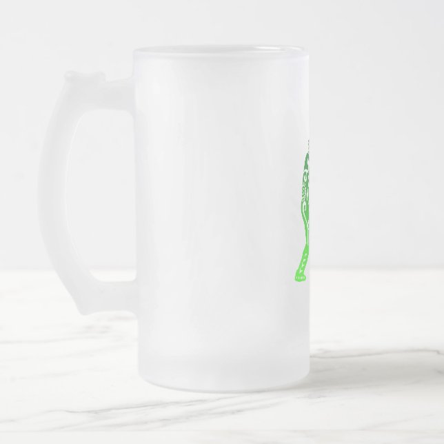 Cricket Player Maori Style Tribal Tattoo Geschenk  Mattglas Bierglas (Links)