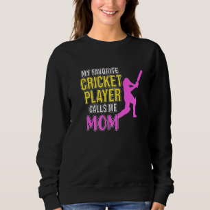 Cricket Player nennt mich Mama Sportteam Coach Gra Sweatshirt