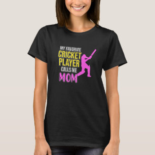 Cricket Player nennt mich Mama Sportteam Coach Gra T-Shirt