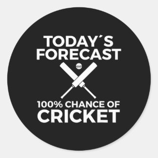 Cricket Player  Runder Aufkleber