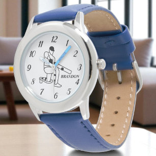 Cricket Player Sports Athlete Bowler Games Armbanduhr