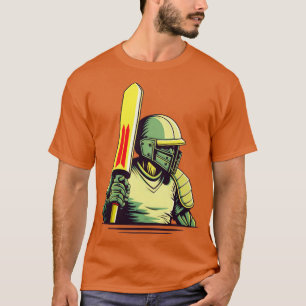 Cricket Player Vintag Retro Cricket (2) T-Shirt