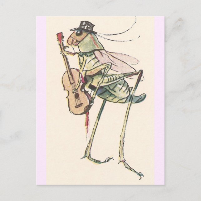 Cricket Playing Postkarte (Vorderseite)