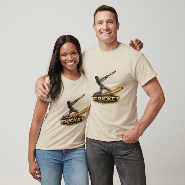Cricket Pure Passion Gold Motion Art Men T-Shirt  (Unisexe)