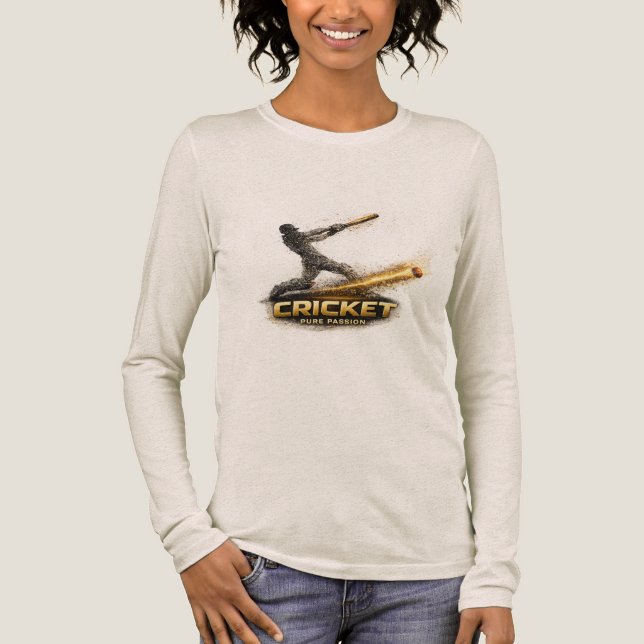Cricket Pure Passion Gold Motion Women’s Tri-Blend Shirt (Vorderseite)