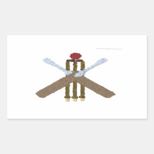 Cricket Rectangle Aufkleber/Etikett Rechteckiger Aufkleber