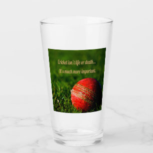 Cricket Red Ball Funny Motivierend Glas