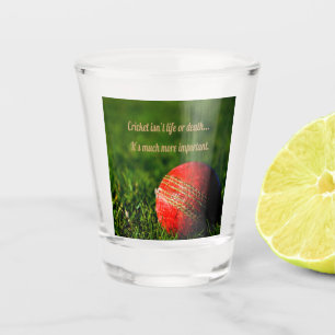 Cricket Red Ball Funny Motivierend Schnapsglas
