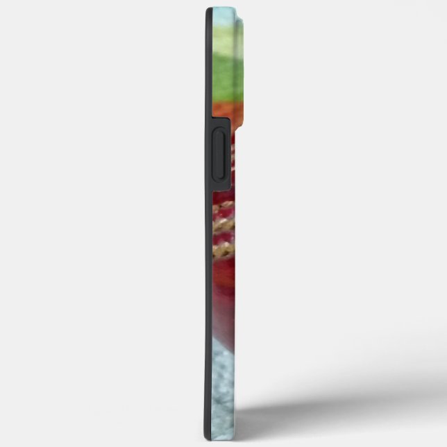 Cricket: rote Kunsthandwerksdrucke Case-Mate iPhone Hülle (Rückseite / Rechts)