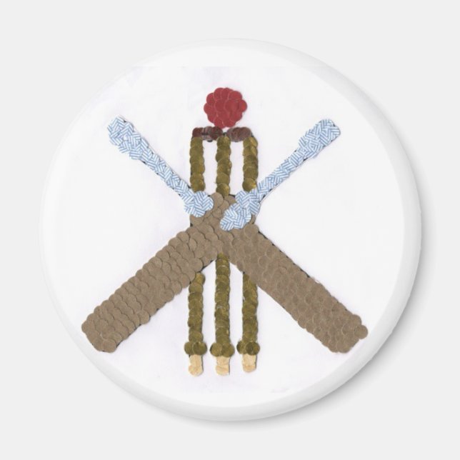 Cricket Round Magnet (Vorne)