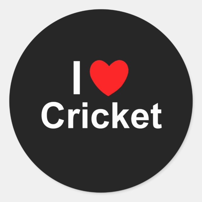 Cricket Runder Aufkleber (Vorderseite)