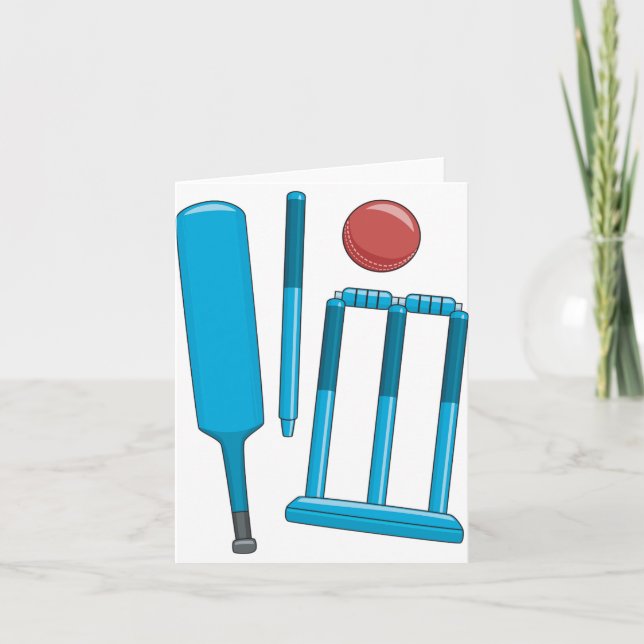 Cricket-Set-Mitteilungskarten Karte (Vorderseite)