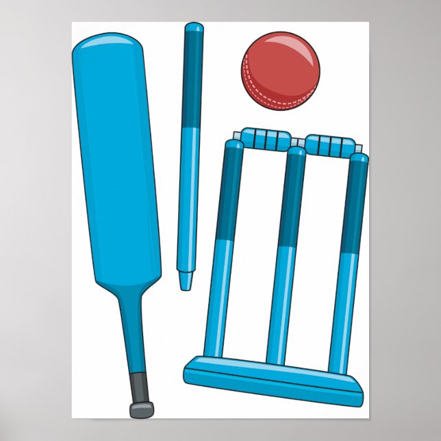 Cricket Set Sport Poster (Vorne)