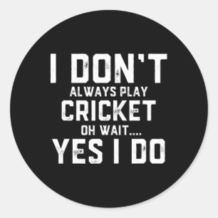 Cricket-Shirt - Sportbekleidung für Kinder, Männer Runder Aufkleber