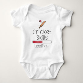 Cricket Skills Loading | Cricket Player Baby Strampler
