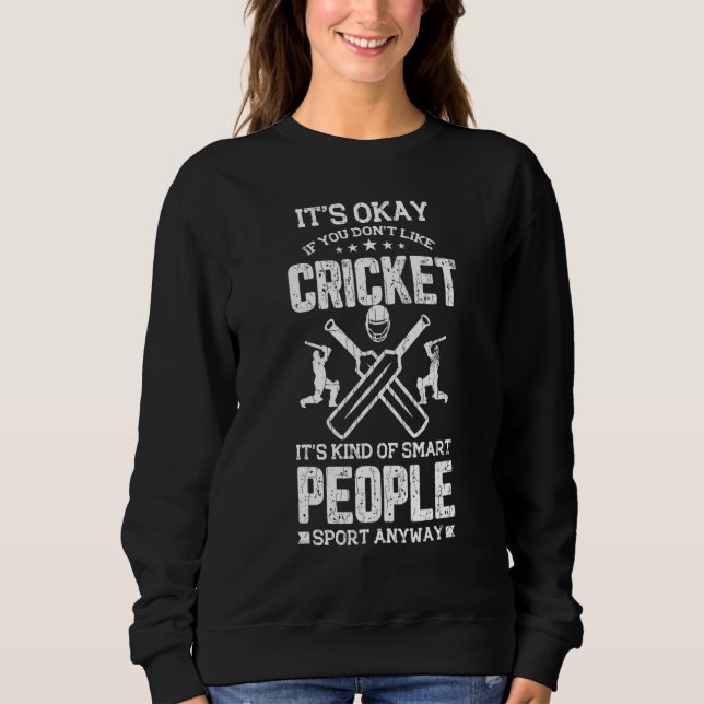 Cricket Smart Player Sport Graphic Sweatshirt (Vorderseite)