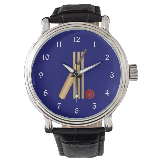 Cricket-Spiel Armbanduhr (Vorderseite)