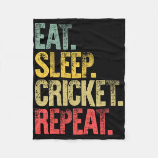 Cricket-Spiel-Geschenke Essen Schlaf Cricket Wiede Fleecedecke