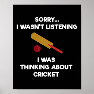 Cricket-Spiel - Lustiges Zuhören - T  Poster