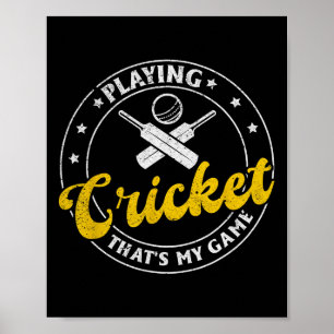 Cricket spielen, das ist mein Spiel - Cricket Cric Poster